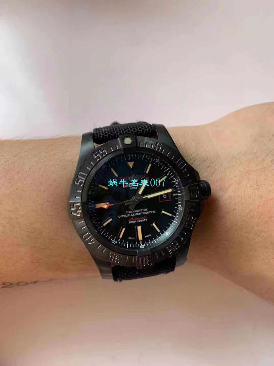 【 Video analysis 专柜原单 Breitling 复仇者黑鸟】 Breitling 机械计时系列V1731110/BD74/109W/M20BASA.1 wrist watch  / BL093