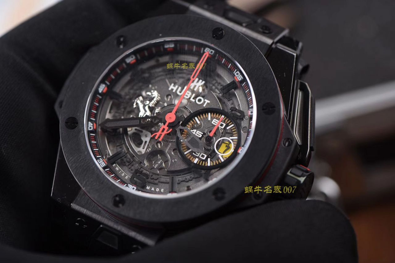 视频讲解V6 Factory 复刻 hublot 法拉利Hublot Big Bang Ferrari Ceramic F11系列401.CX.0123.VR wrist watch  / YB062V6