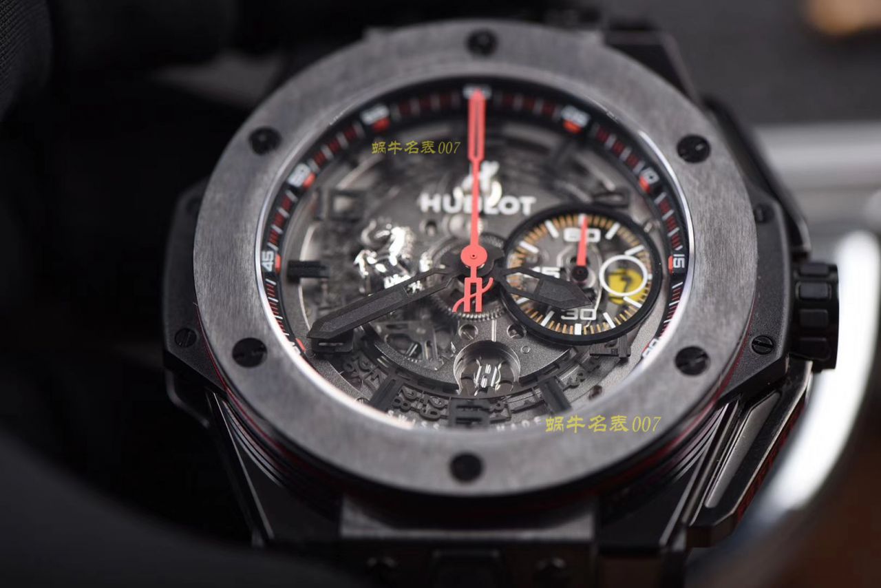 视频讲解V6 Factory 复刻 hublot 法拉利Hublot Big Bang Ferrari Ceramic F11系列401.CX.0123.VR wrist watch  / YB062V6