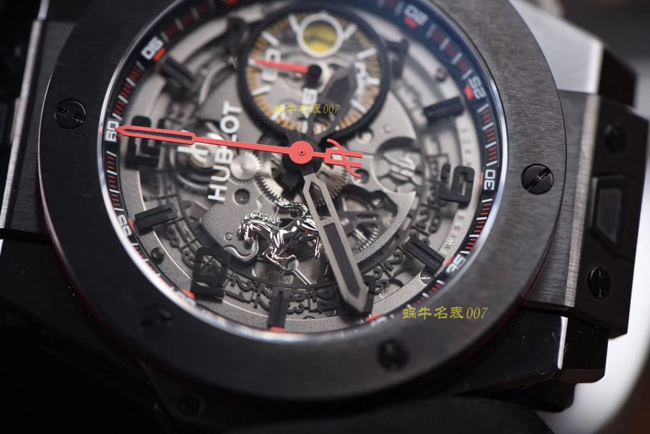 视频讲解V6 Factory 复刻 hublot 法拉利Hublot Big Bang Ferrari Ceramic F11系列401.CX.0123.VR wrist watch  / YB062V6
