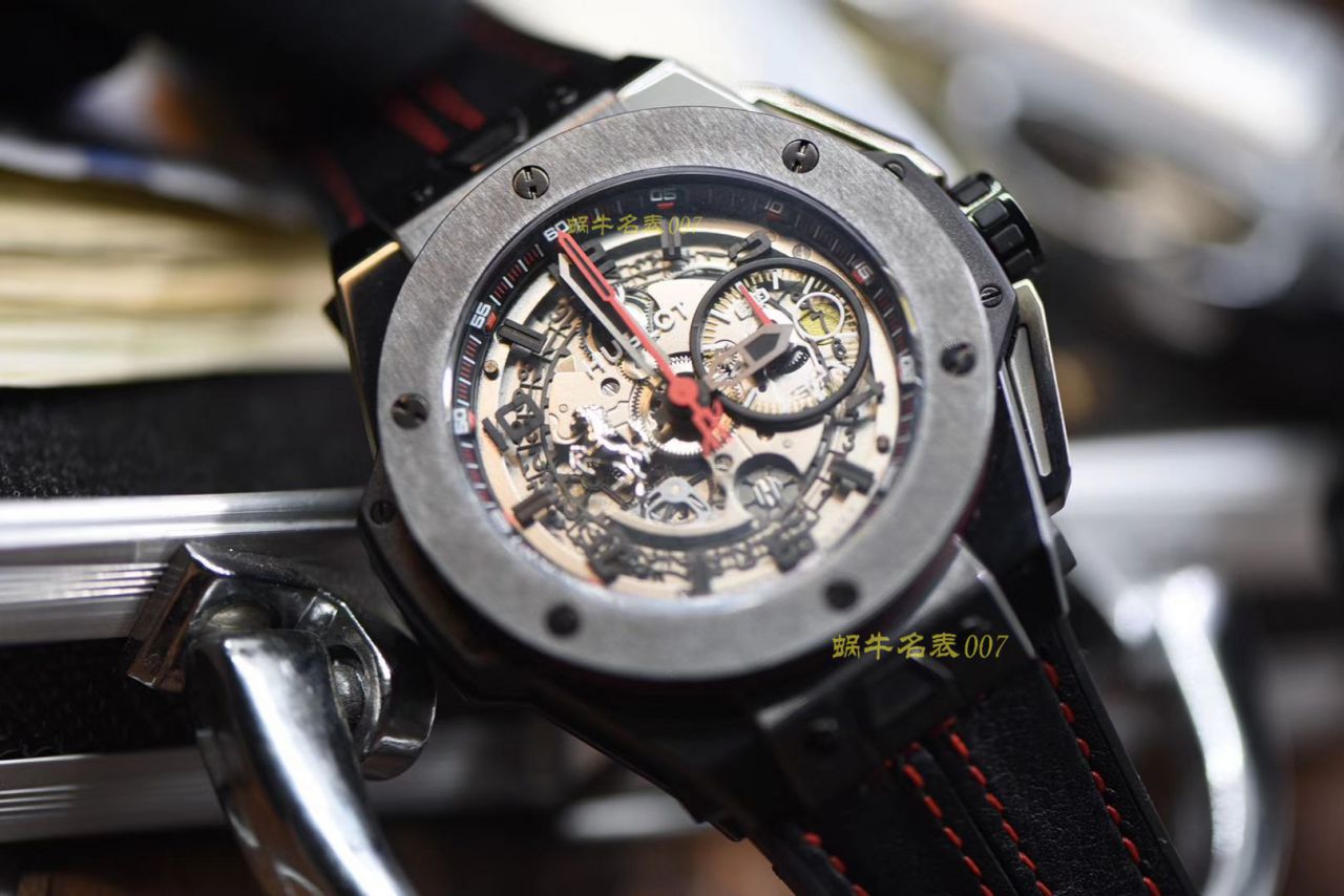 视频讲解V6 Factory 复刻 hublot 法拉利Hublot Big Bang Ferrari Ceramic F11系列401.CX.0123.VR wrist watch  / YB062V6