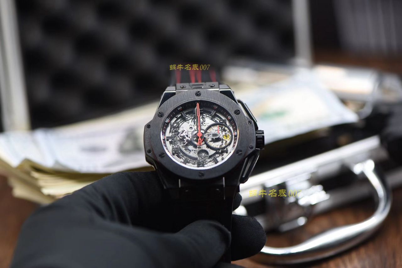 视频讲解V6 Factory 复刻 hublot 法拉利Hublot Big Bang Ferrari Ceramic F11系列401.CX.0123.VR wrist watch  / YB062V6