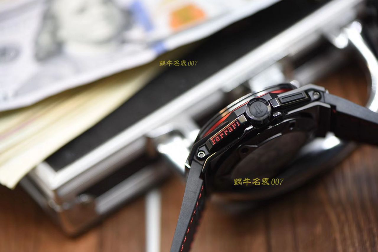 视频讲解V6 Factory 复刻 hublot 法拉利Hublot Big Bang Ferrari Ceramic F11系列401.CX.0123.VR wrist watch  / YB062V6