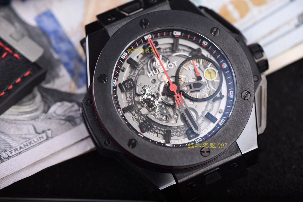视频讲解V6 Factory 复刻 hublot 法拉利Hublot Big Bang Ferrari Ceramic F11系列401.CX.0123.VR wrist watch  / YB062V6