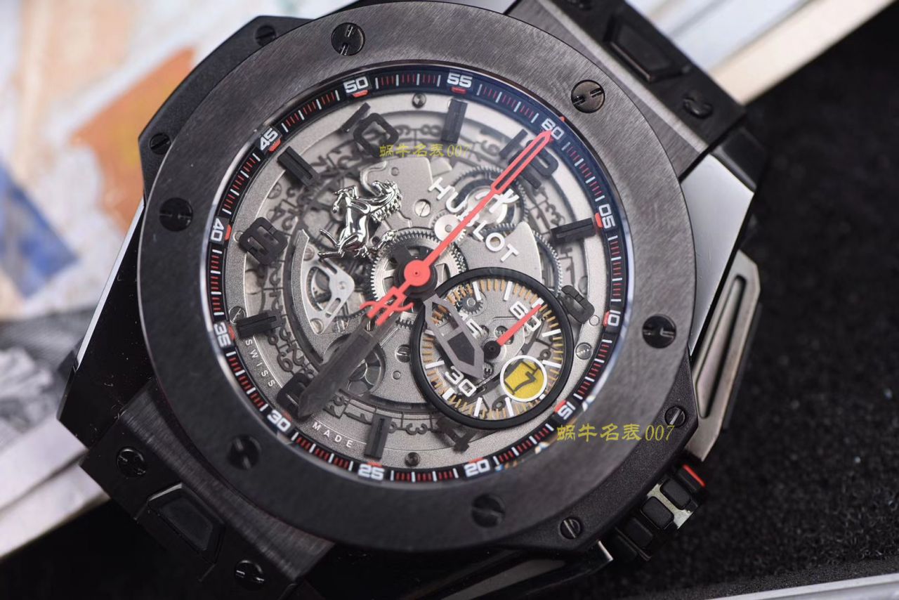 视频讲解V6 Factory 复刻 hublot 法拉利Hublot Big Bang Ferrari Ceramic F11系列401.CX.0123.VR wrist watch  / YB062V6