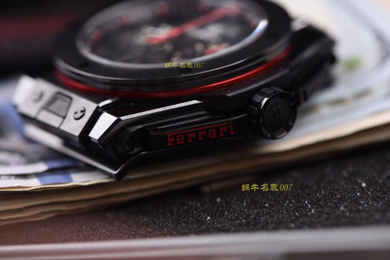 视频讲解V6 Factory 复刻 hublot 法拉利Hublot Big Bang Ferrari Ceramic F11系列401.CX.0123.VR wrist watch  / YB062V6