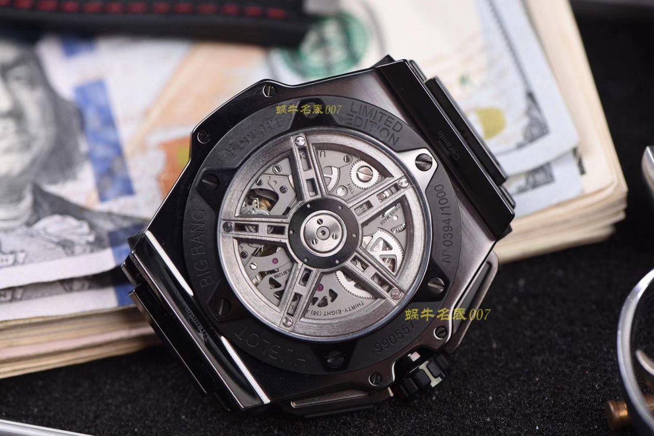 视频讲解V6 Factory 复刻 hublot 法拉利Hublot Big Bang Ferrari Ceramic F11系列401.CX.0123.VR wrist watch  / YB062V6