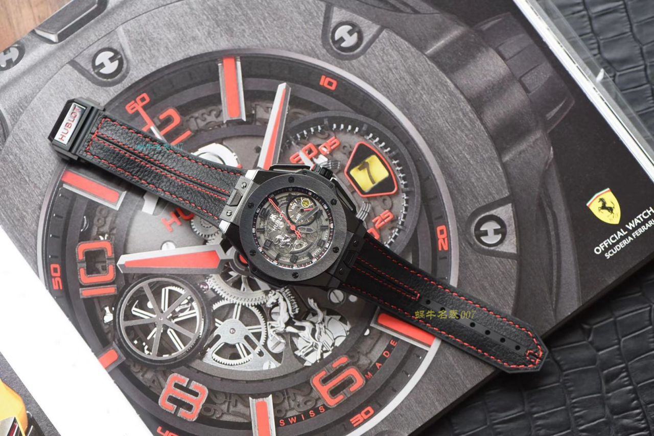 视频讲解V6 Factory 复刻 hublot 法拉利Hublot Big Bang Ferrari Ceramic F11系列401.CX.0123.VR wrist watch  / YB062V6