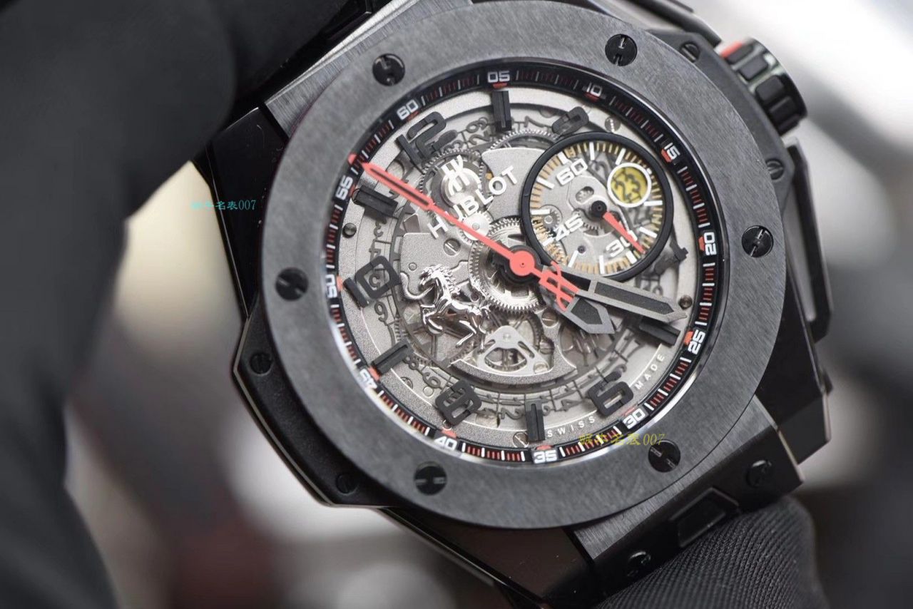 视频讲解V6 Factory 复刻 hublot 法拉利Hublot Big Bang Ferrari Ceramic F11系列401.CX.0123.VR wrist watch  / YB062V6