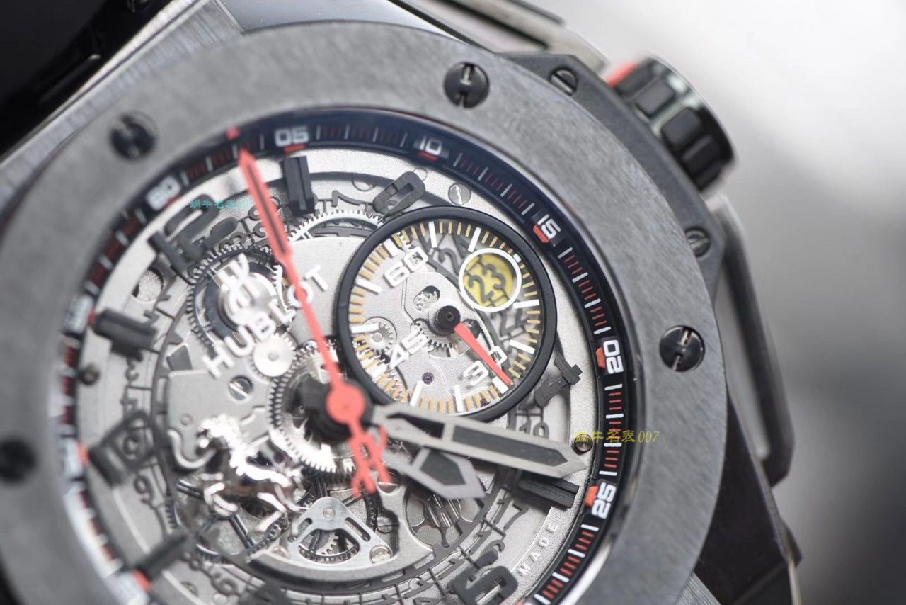 视频讲解V6 Factory 复刻 hublot 法拉利Hublot Big Bang Ferrari Ceramic F11系列401.CX.0123.VR wrist watch  / YB062V6
