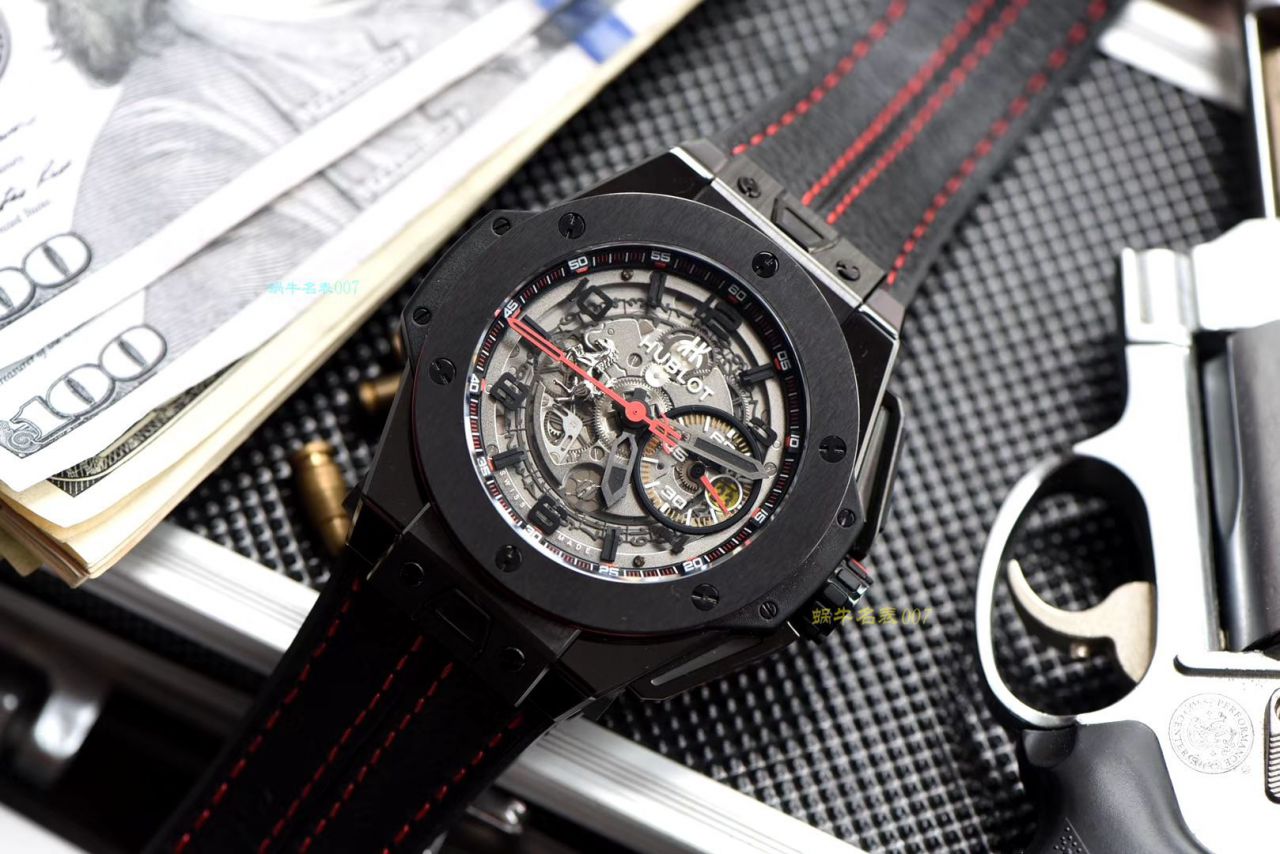 视频讲解V6 Factory 复刻 hublot 法拉利Hublot Big Bang Ferrari Ceramic F11系列401.CX.0123.VR wrist watch  / YB062V6