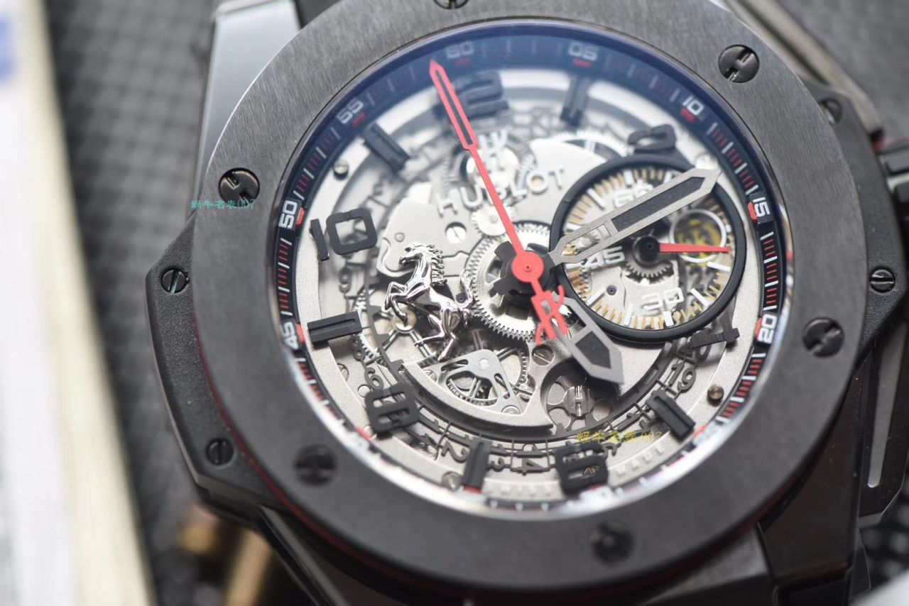视频讲解V6 Factory 复刻 hublot 法拉利Hublot Big Bang Ferrari Ceramic F11系列401.CX.0123.VR wrist watch  / YB062V6
