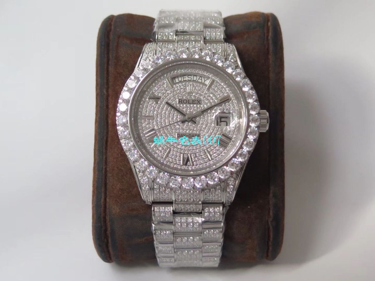 TW Factory 超A高仿 Rolex 帝皇版最豪Day date II系列 Day-Date 型密镶钻特别款 wrist watch  / R355