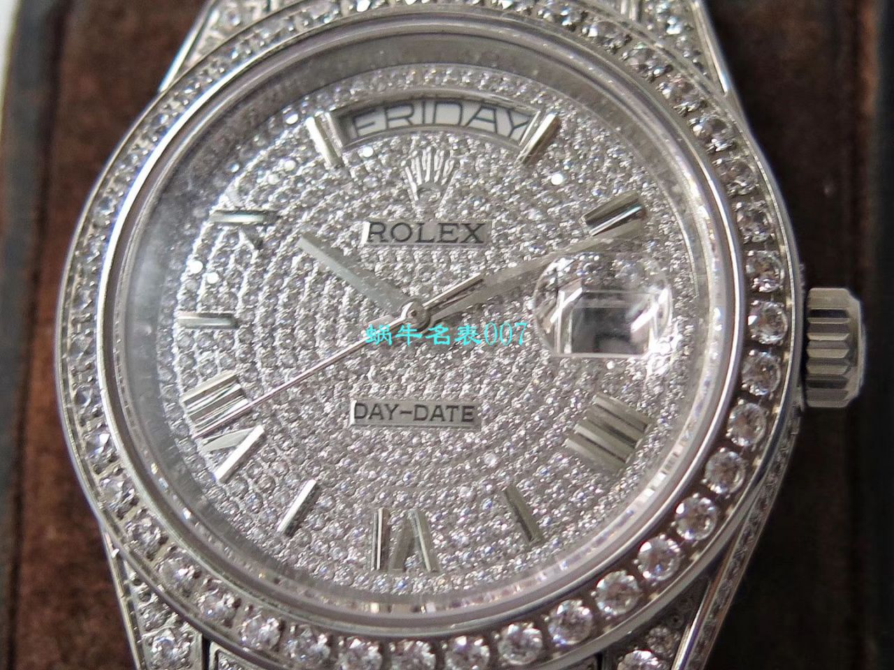 TW Factory 超A高仿 Rolex 帝皇版最豪Day date II系列 Day-Date 型密镶钻特别款 wrist watch  / R355