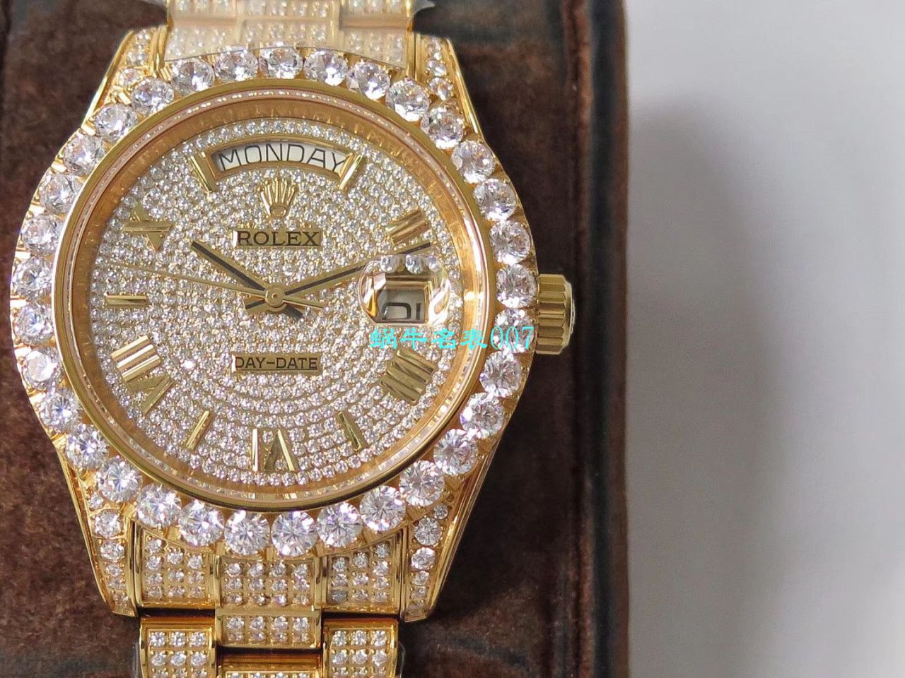 TW Factory 超A高仿 Rolex 帝皇版最豪Day date II系列 Day-Date 型密镶钻特别款 wrist watch  / R355