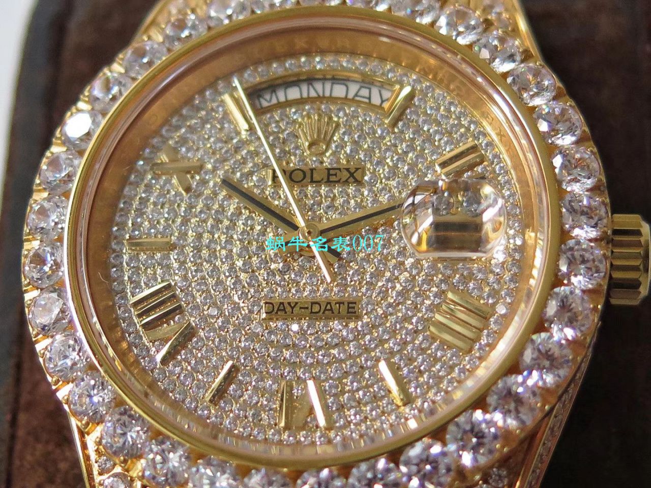 TW Factory 超A高仿 Rolex 帝皇版最豪Day date II系列 Day-Date 型密镶钻特别款 wrist watch  / R355