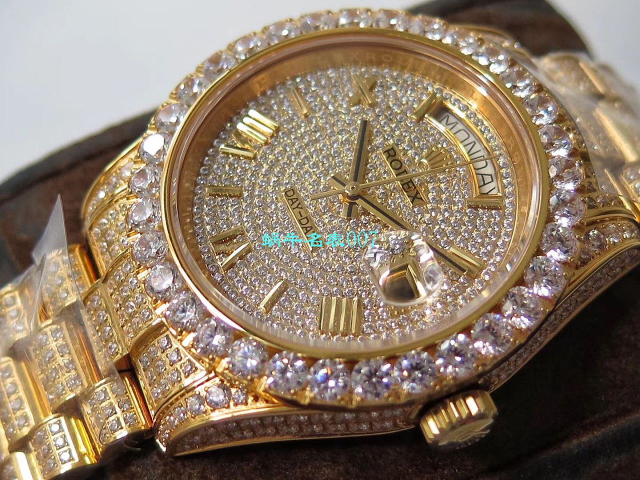 TW Factory 超A高仿 Rolex 帝皇版最豪Day date II系列 Day-Date 型密镶钻特别款 wrist watch  / R355