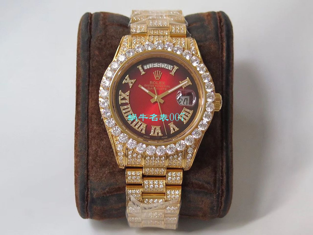 TW Factory 超A高仿 Rolex 帝皇版最豪Day date II系列 Day-Date 型密镶钻特别款 wrist watch  / R355