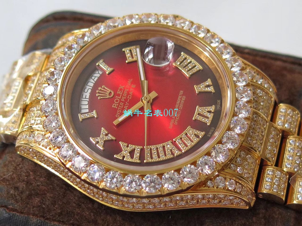 TW Factory 超A高仿 Rolex 帝皇版最豪Day date II系列 Day-Date 型密镶钻特别款 wrist watch  / R355