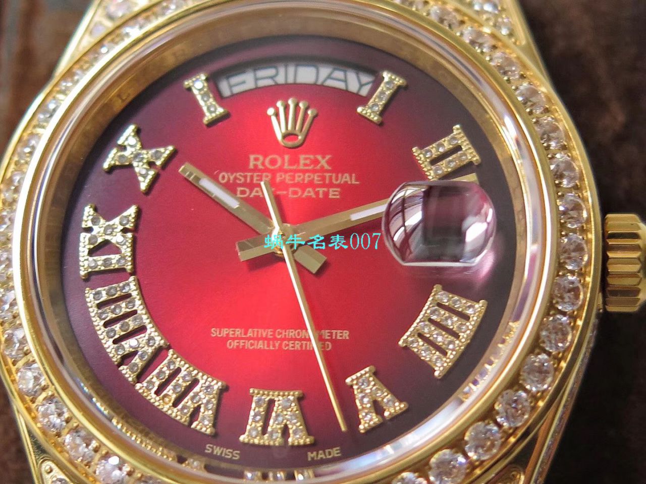 TW Factory 超A高仿 Rolex 帝皇版最豪Day date II系列 Day-Date 型密镶钻特别款 wrist watch  / R355
