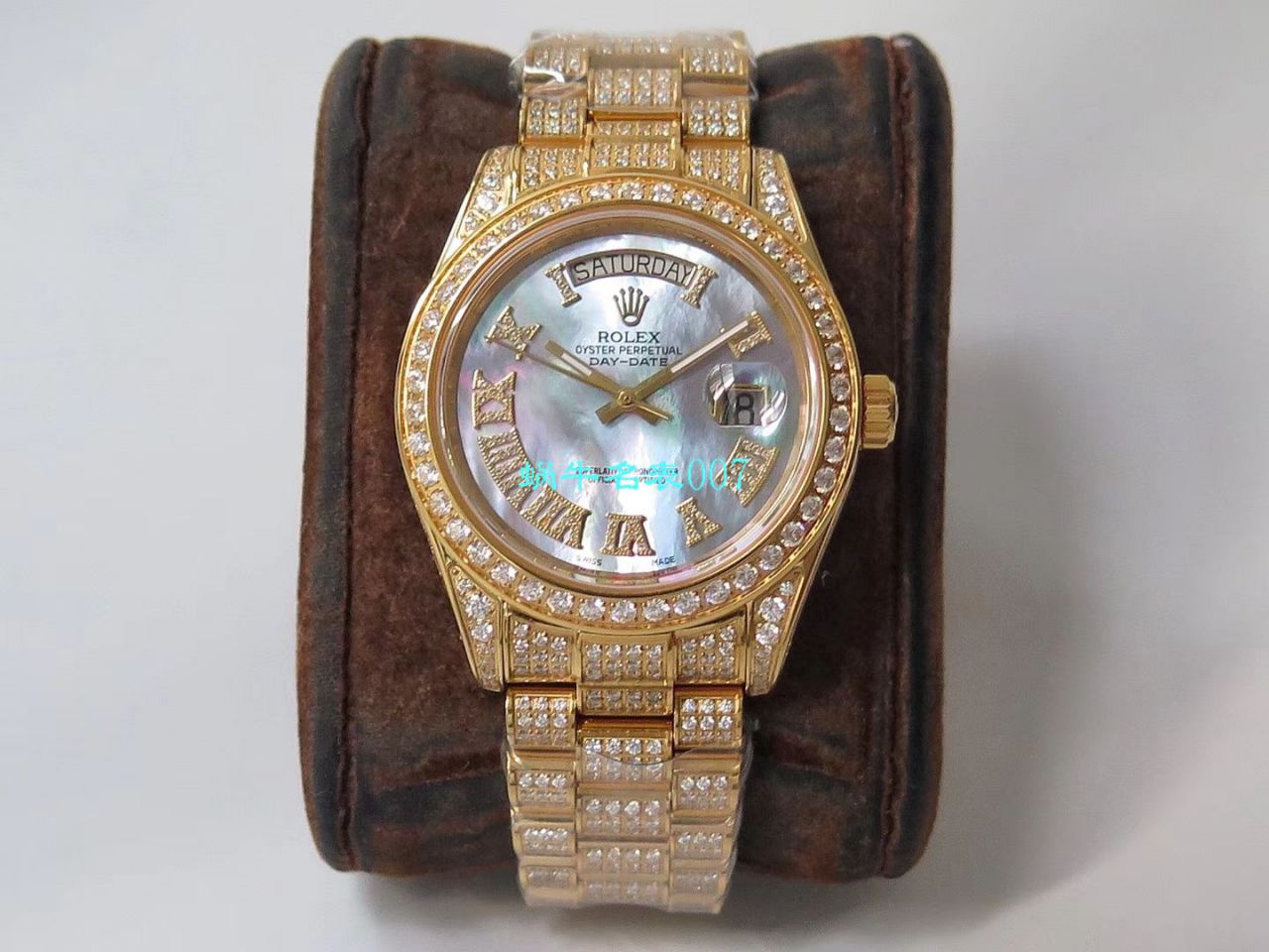 TW Factory 超A高仿 Rolex 帝皇版最豪Day date II系列 Day-Date 型密镶钻特别款 wrist watch  / R355