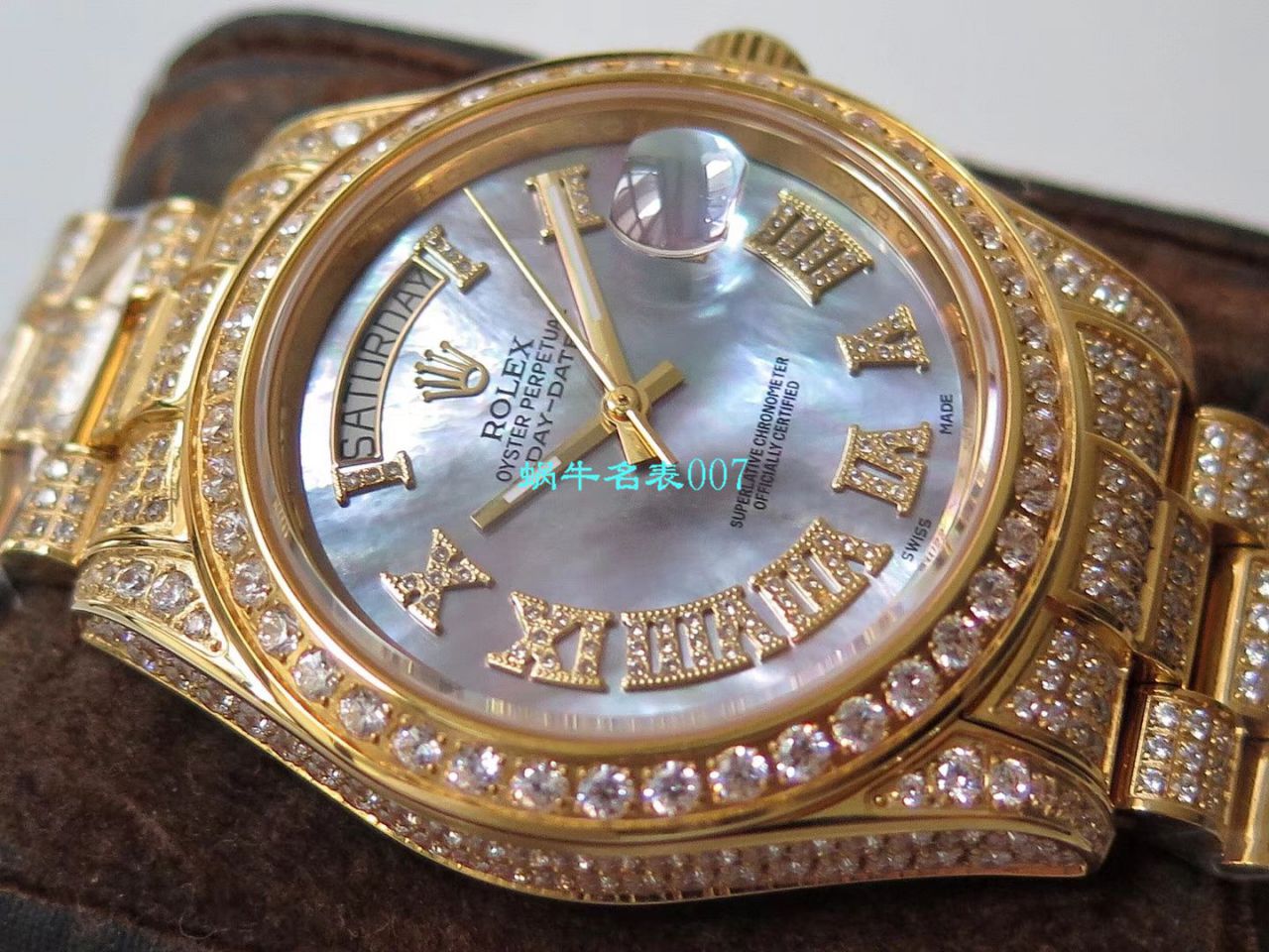 TW Factory 超A高仿 Rolex 帝皇版最豪Day date II系列 Day-Date 型密镶钻特别款 wrist watch  / R355