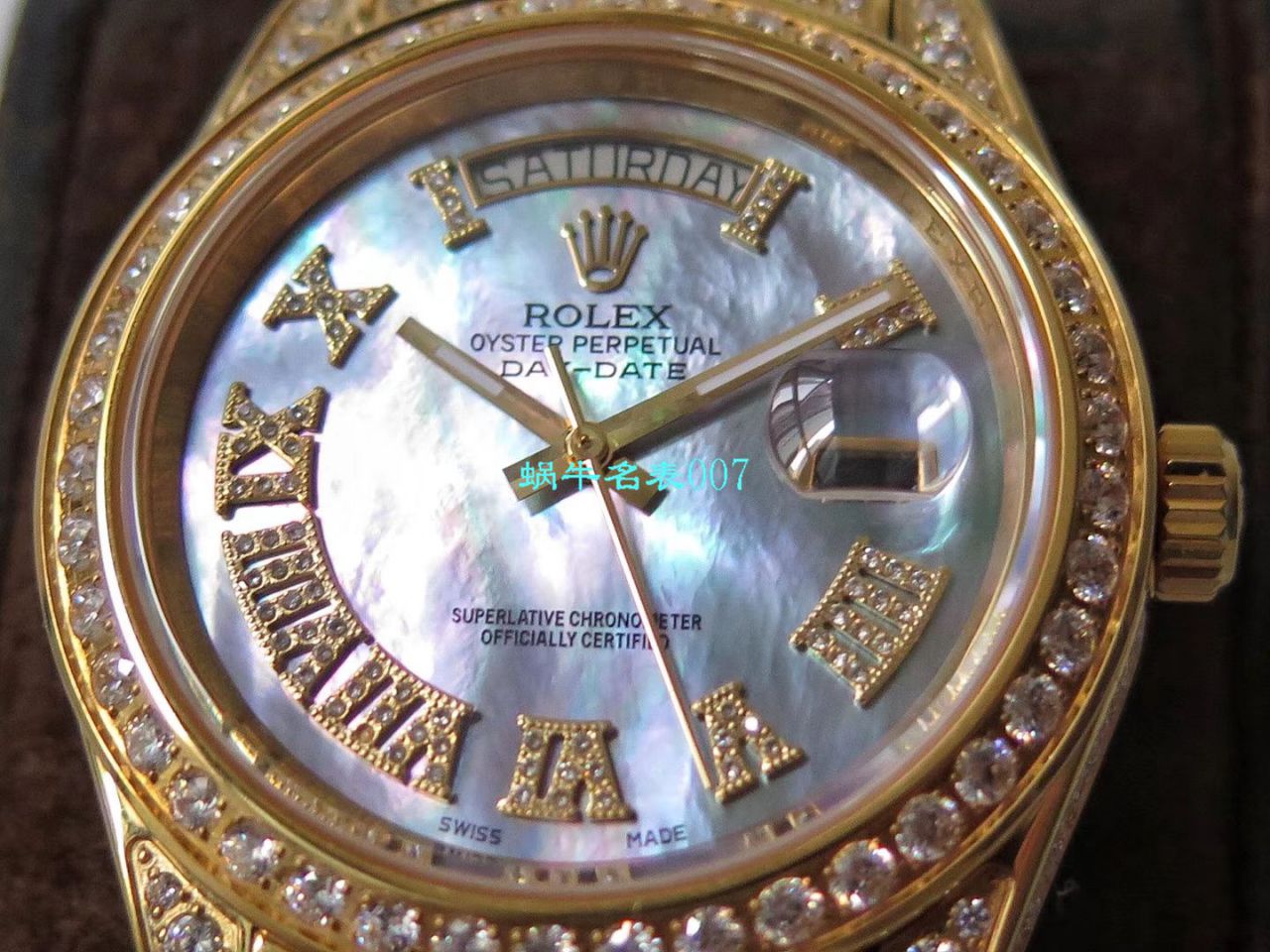 TW Factory 超A高仿 Rolex 帝皇版最豪Day date II系列 Day-Date 型密镶钻特别款 wrist watch  / R355
