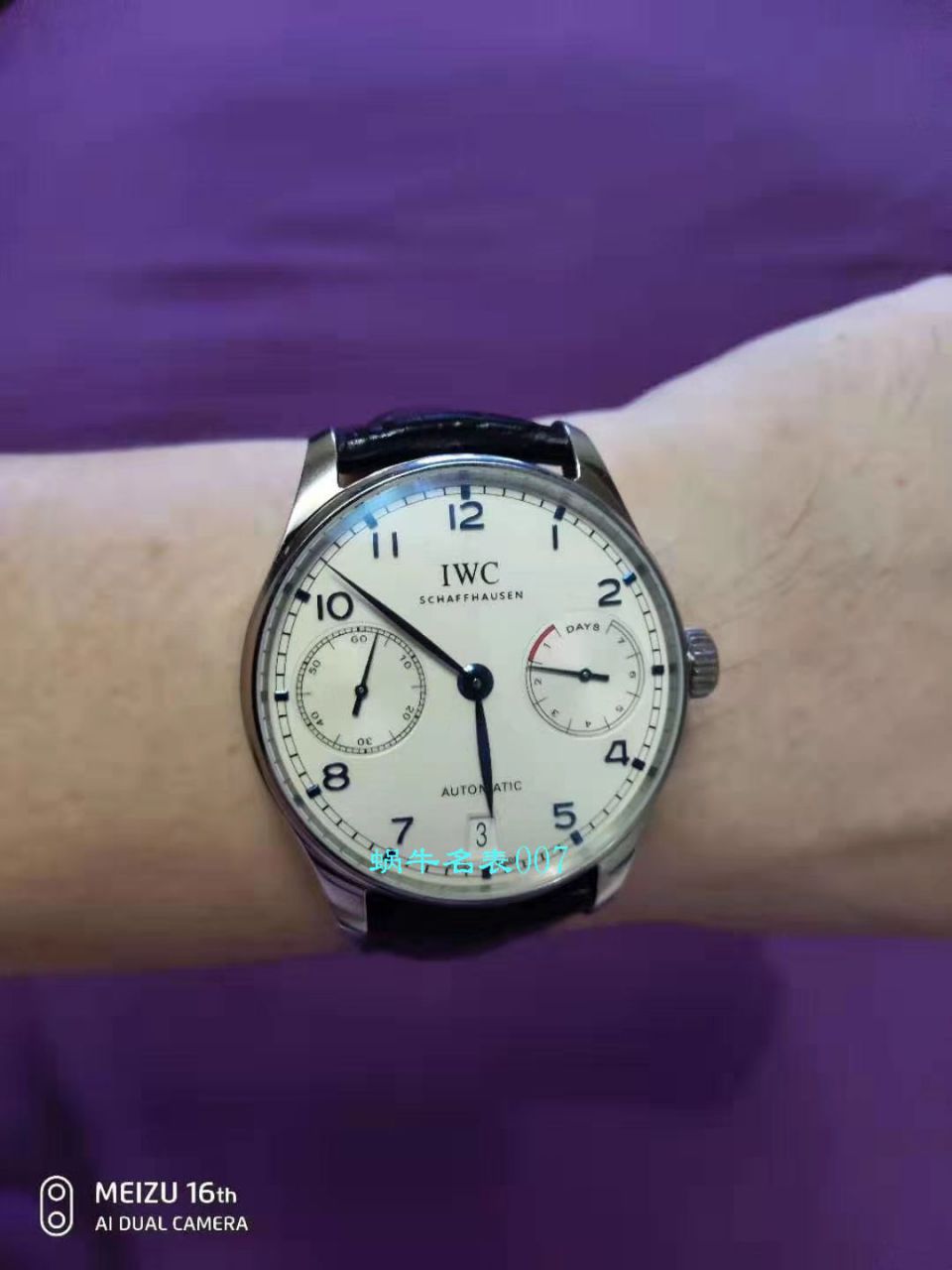  Video analysis ZF Factory  top 复刻高仿IWC IWC 葡七V5最高版本IW500705 wrist watch  / WG517