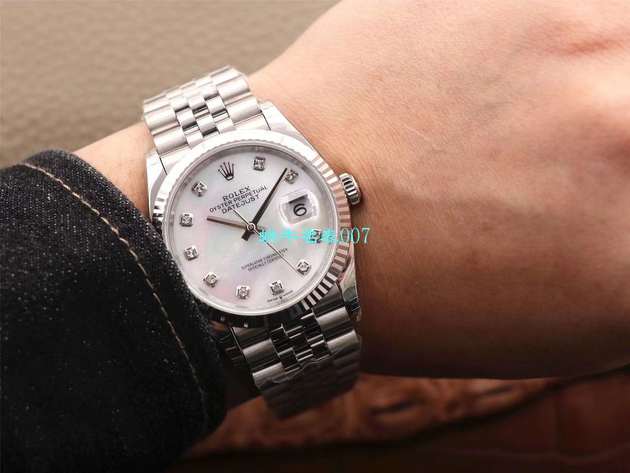  Video analysis EW Factory  top 复刻高仿 Rolex   Datejust 36毫米m126233-0025 wrist watch  / R356