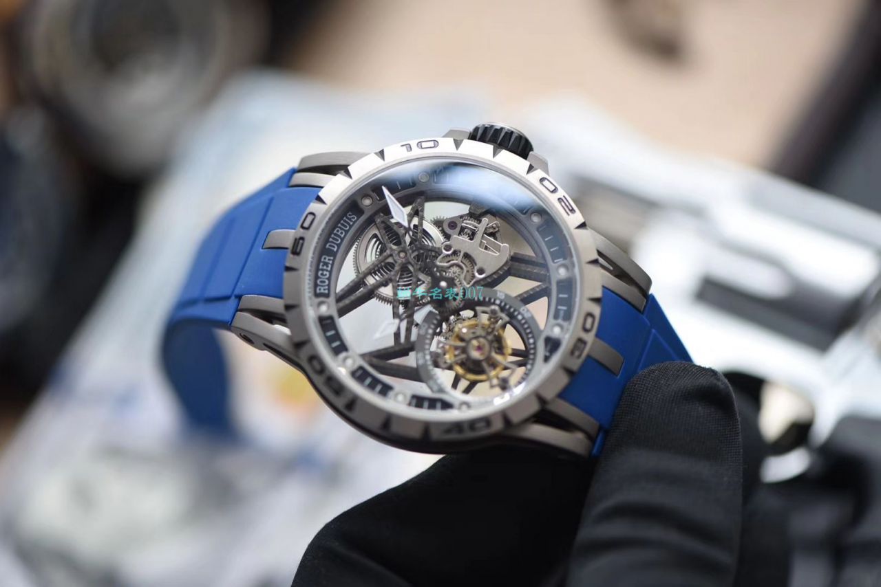 BBR Factory  top 复刻高仿 Tourbillon Roger DubuisEXCALIBUR（王者系列）系列RDDBEX0479蓝色 watchband   wrist watch  / LJ066
