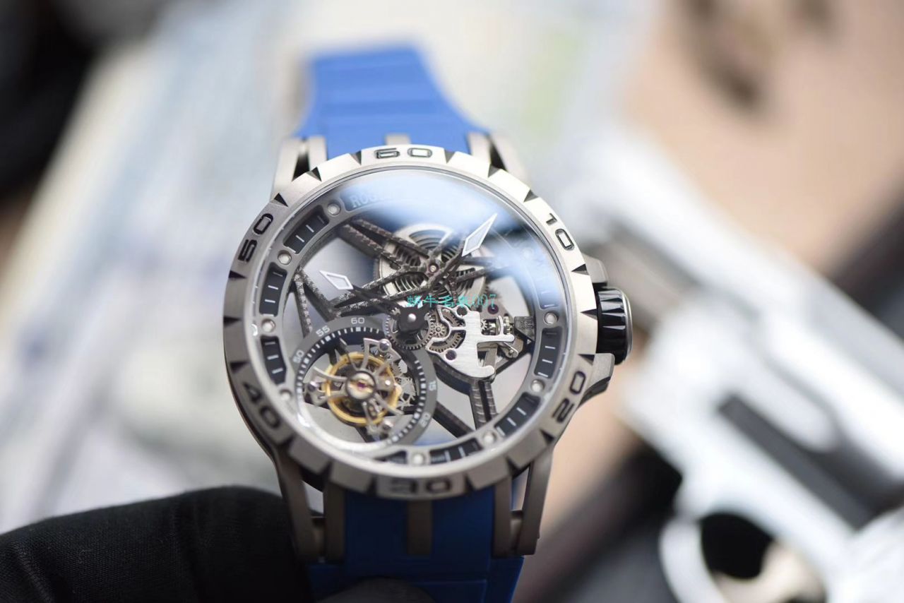 BBR Factory  top 复刻高仿 Tourbillon Roger DubuisEXCALIBUR（王者系列）系列RDDBEX0479蓝色 watchband   wrist watch  / LJ066