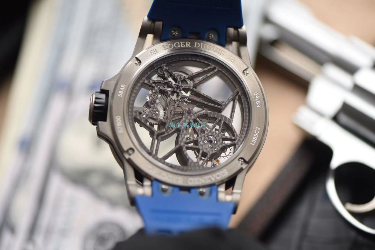 BBR Factory  top 复刻高仿 Tourbillon Roger DubuisEXCALIBUR（王者系列）系列RDDBEX0479蓝色 watchband   wrist watch  / LJ066