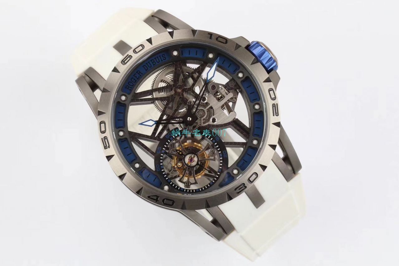 BBR Factory  top 复刻高仿 Tourbillon Roger DubuisEXCALIBUR（王者系列）系列RDDBEX0479蓝色 watchband   wrist watch  / LJ066