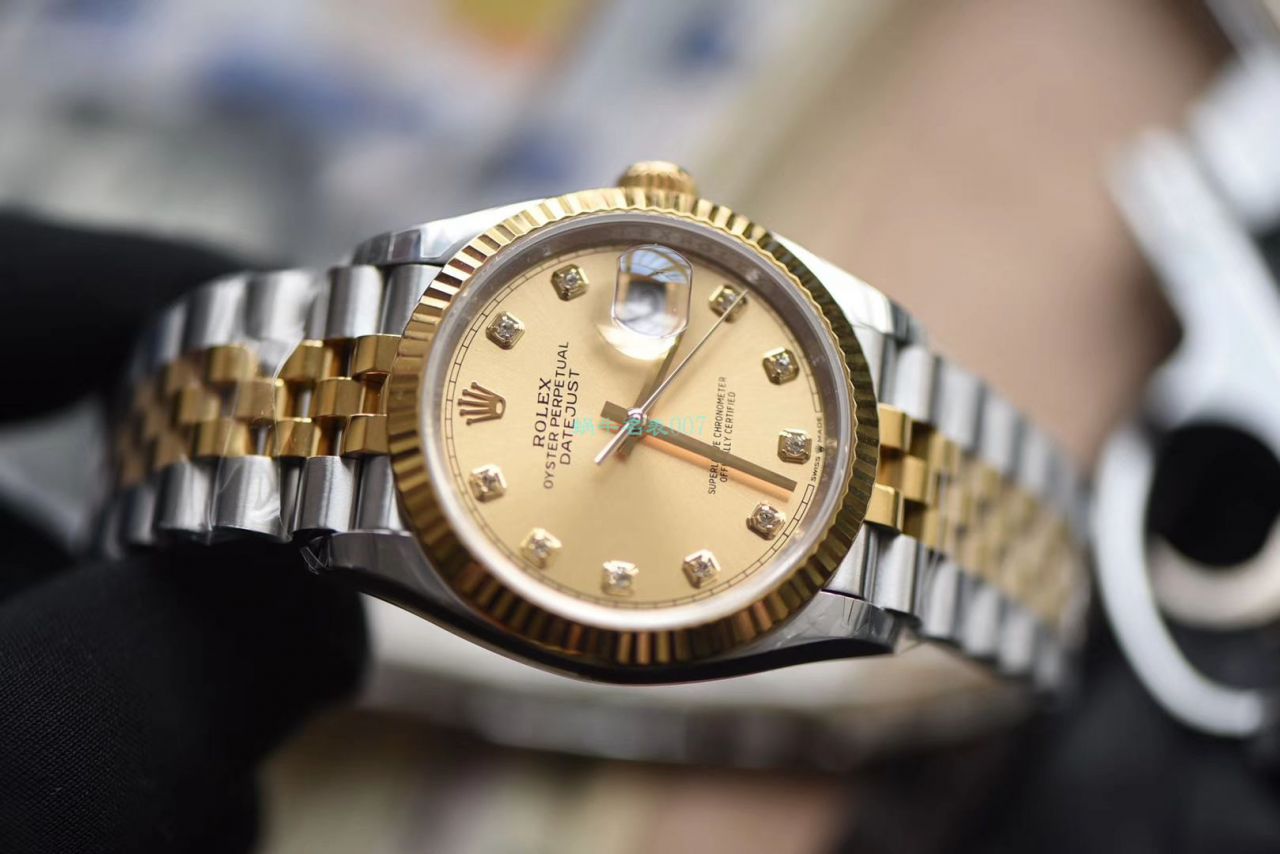 EW Factory 官网 top 复刻高仿 Rolex   Datejust 系列116233香槟盘镶钻 wrist watch  / R357EW