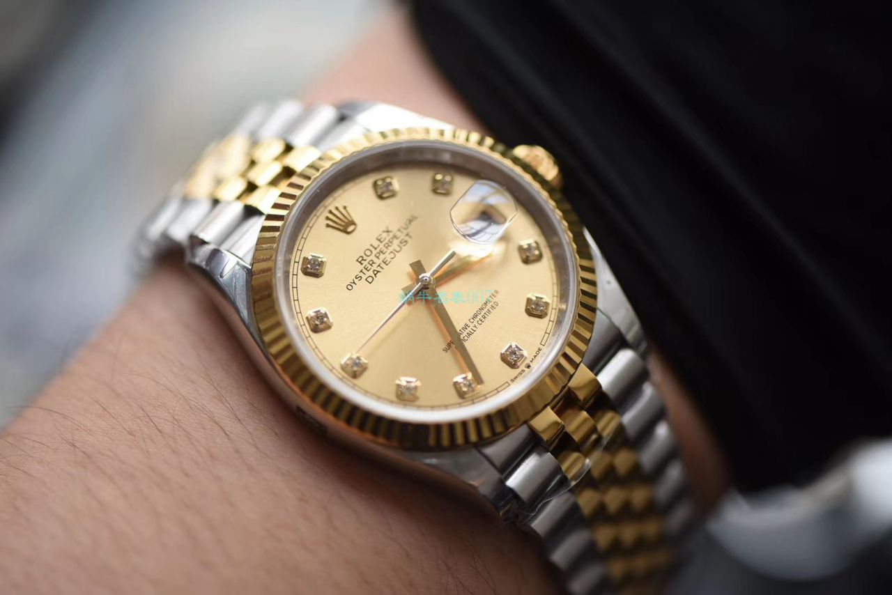 EW Factory 官网 top 复刻高仿 Rolex   Datejust 系列116233香槟盘镶钻 wrist watch  / R357EW
