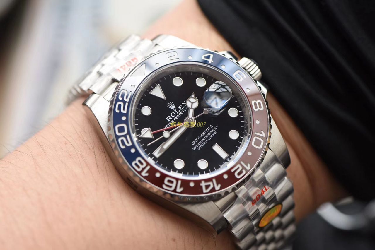 【NOOB Factory Rolex top 复刻高仿手表】 Rolex  GMT MASTER II系列126710BLRO-0001 wrist watch  / R378