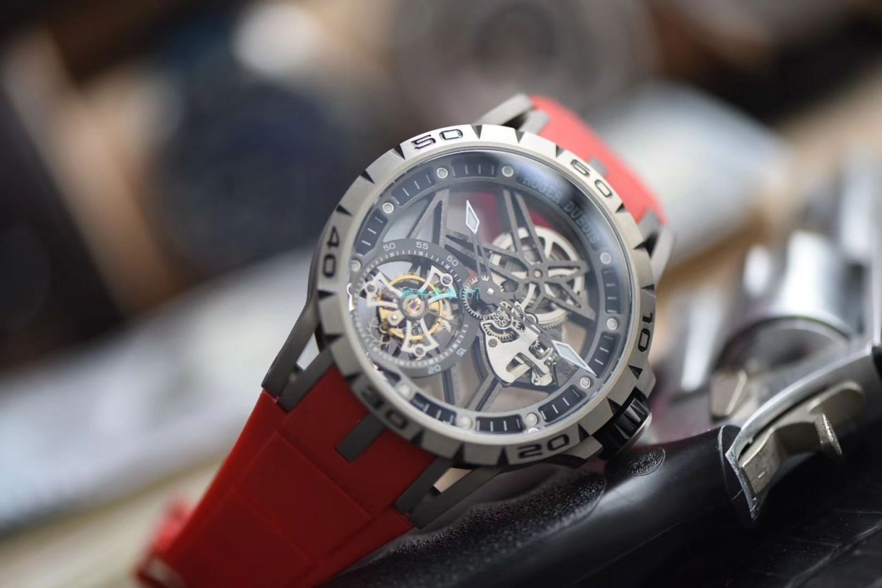  Video analysis BBR Factory 官网 top 复刻 Tourbillon Roger DubuisRoger Dubuis王者高仿RDDBEX0479红色 watchband   wrist watch  / LJ067