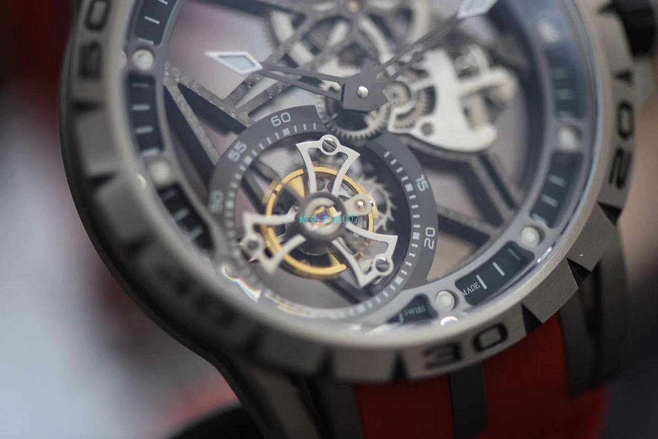  Video analysis BBR Factory 官网 top 复刻 Tourbillon Roger DubuisRoger Dubuis王者高仿RDDBEX0479红色 watchband   wrist watch  / LJ067