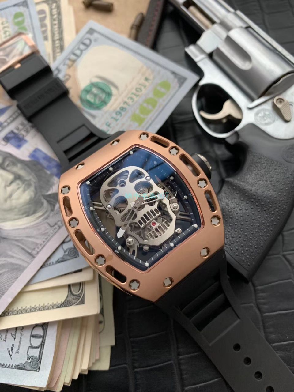 【 Video analysis 】EUR Factory RICHARD MILLE Richard Mille Tourbillon 男RM 052 top 复刻高仿紫金骷髅头至尊鬼王 wrist watch  / RM052EUR