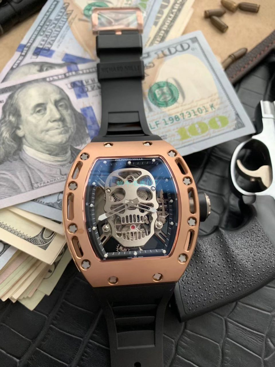 【 Video analysis 】EUR Factory RICHARD MILLE Richard Mille Tourbillon 男RM 052 top 复刻高仿紫金骷髅头至尊鬼王 wrist watch  / RM052EUR