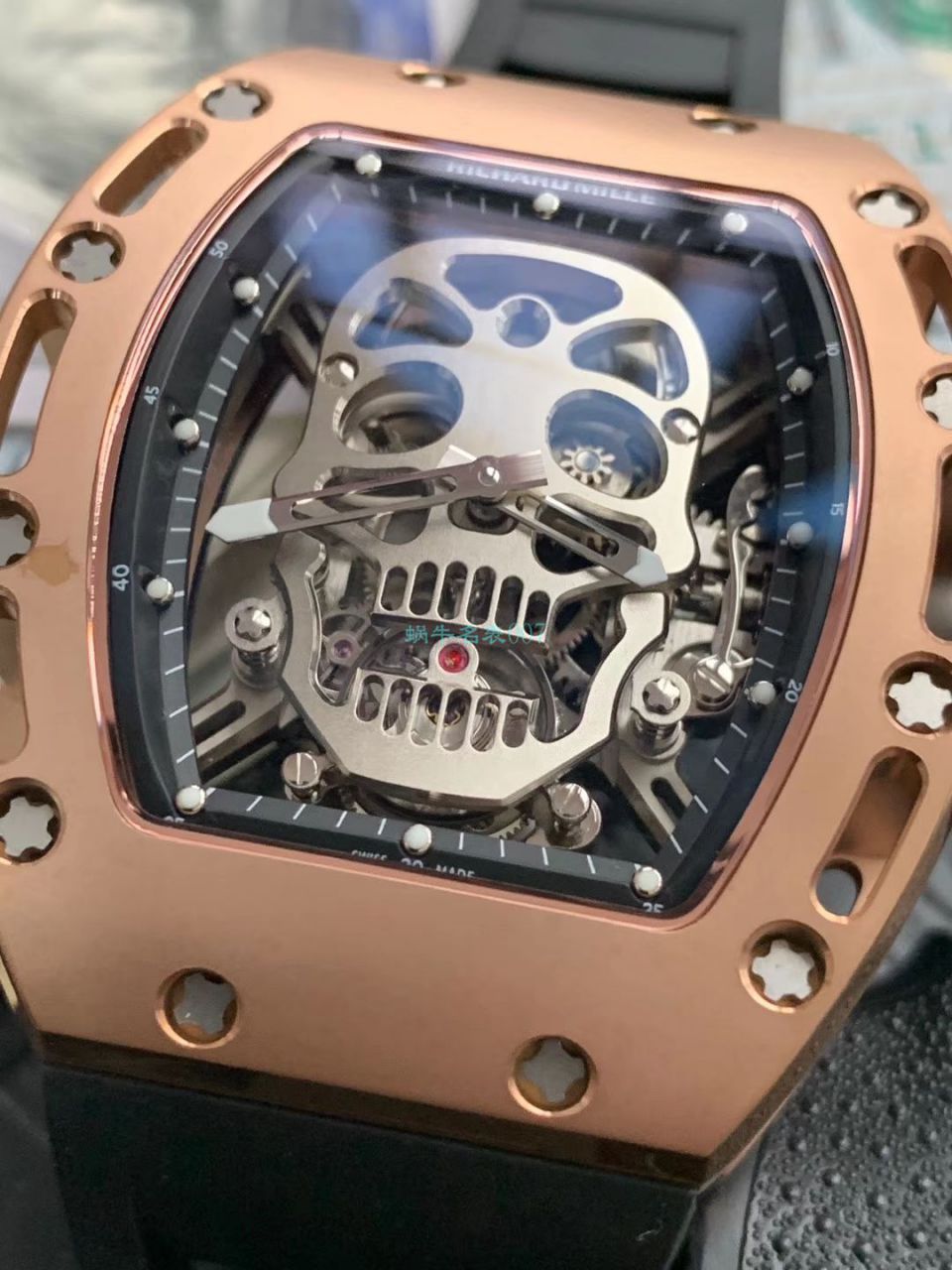 【 Video analysis 】EUR Factory RICHARD MILLE Richard Mille Tourbillon 男RM 052 top 复刻高仿紫金骷髅头至尊鬼王 wrist watch  / RM052EUR