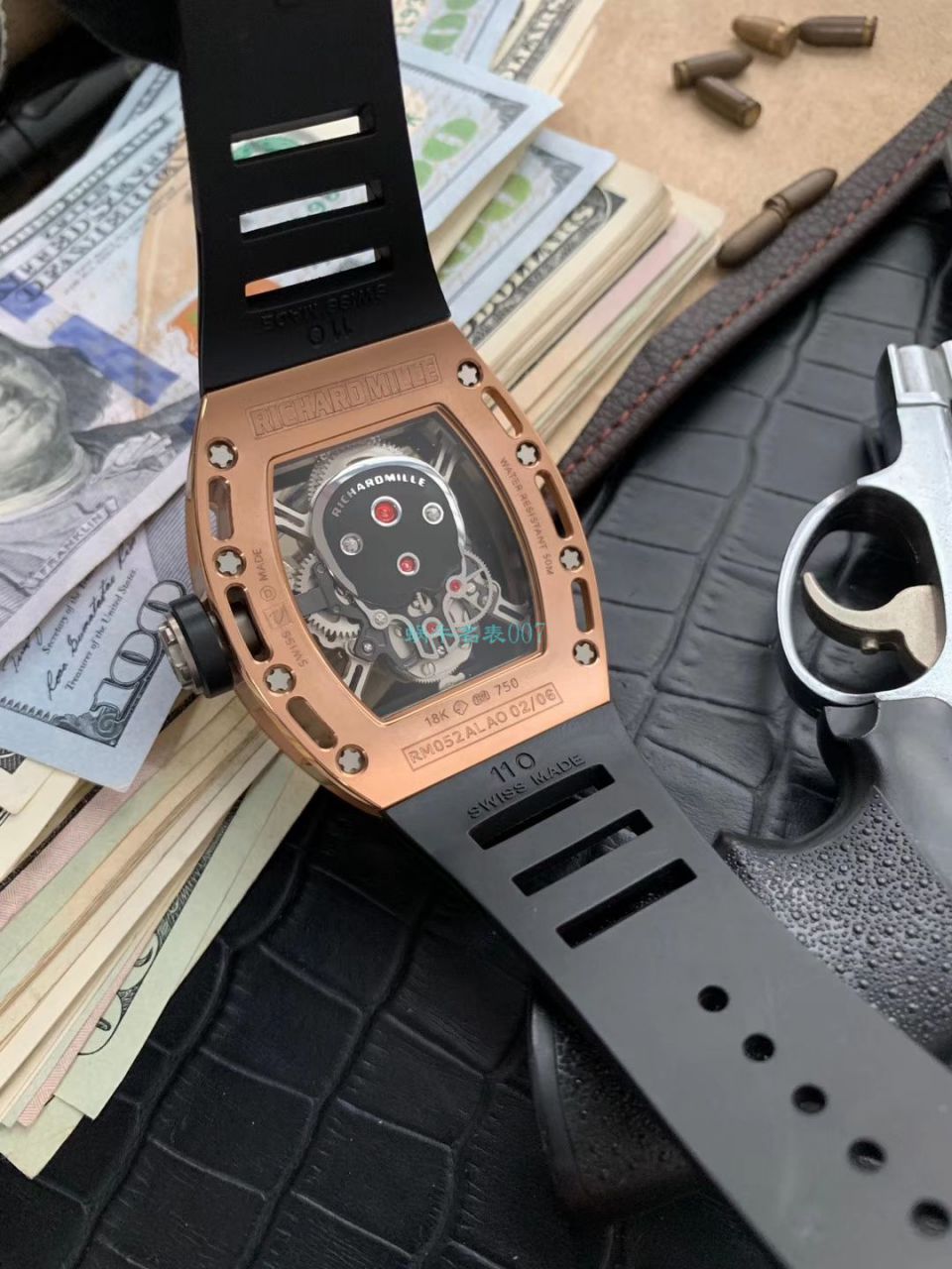 【 Video analysis 】EUR Factory RICHARD MILLE Richard Mille Tourbillon 男RM 052 top 复刻高仿紫金骷髅头至尊鬼王 wrist watch  / RM052EUR