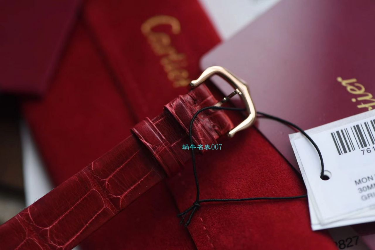 台湾 Factory  Cartier  特别款中国红鎏金时刻复刻高仿WJBL0010，WBGL0007 Ballon Blanc de  Cartier 女士 wrist watch  / K267