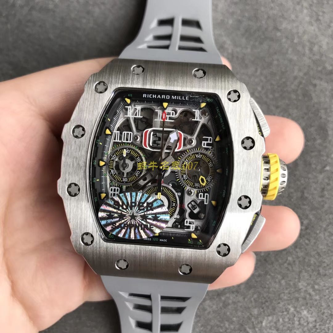 KV Factory 全新RICHARD MILLE复刻理查德米尔RM 11-03钛钢款 wrist watch  / KV01103H
