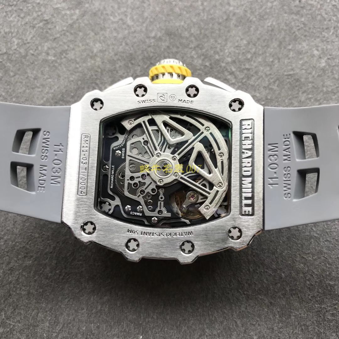 KV Factory 全新RICHARD MILLE复刻理查德米尔RM 11-03钛钢款 wrist watch  / KV01103H