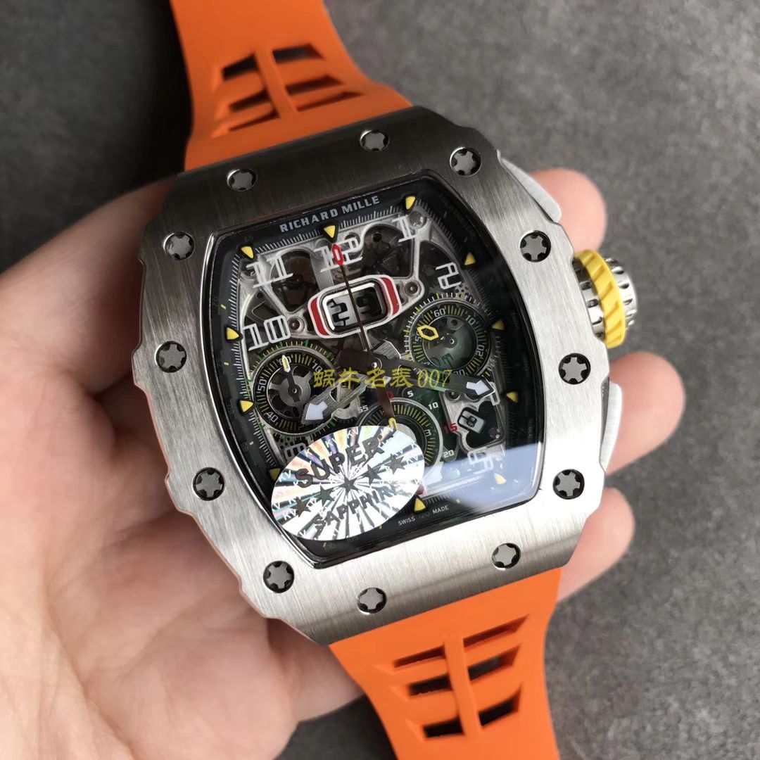 KV Factory 全新RICHARD MILLE复刻理查德米尔RM 11-03钛钢款 wrist watch  / KV01103H