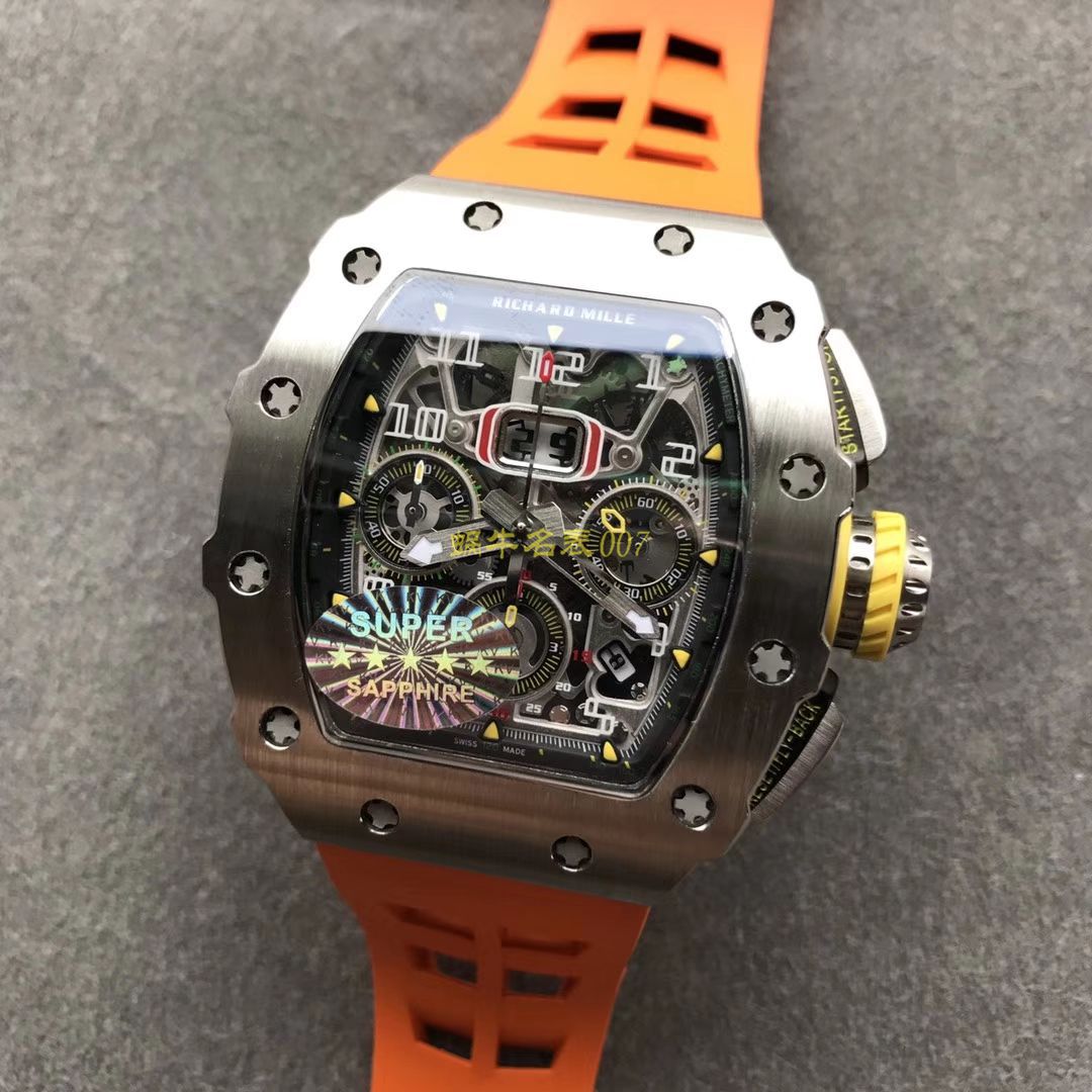KV Factory 全新RICHARD MILLE复刻理查德米尔RM 11-03钛钢款 wrist watch  / KV01103H
