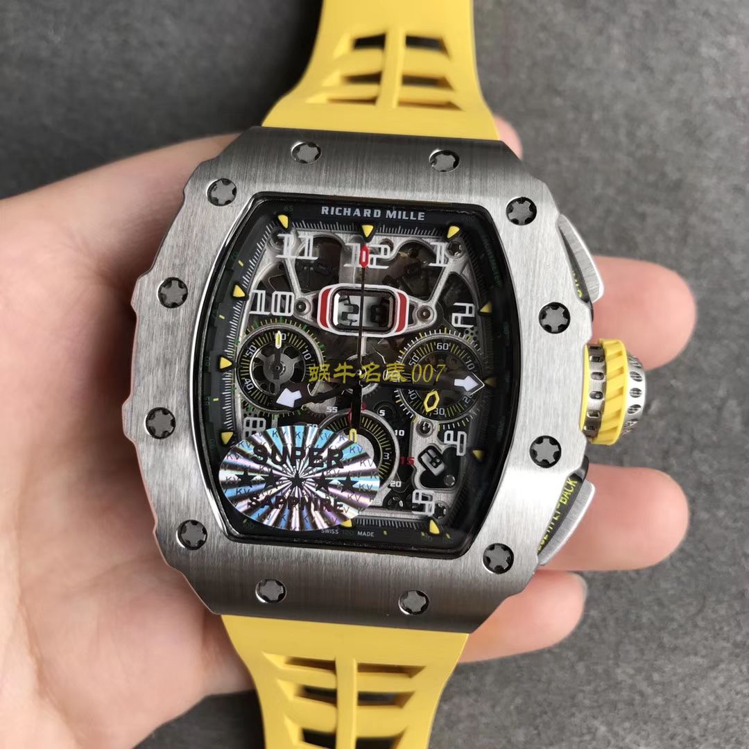 KV Factory 全新RICHARD MILLE复刻理查德米尔RM 11-03钛钢款 wrist watch  / KV01103H