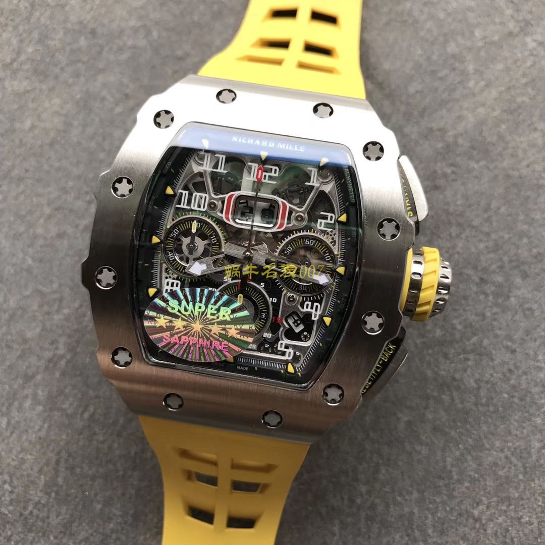 KV Factory 全新RICHARD MILLE复刻理查德米尔RM 11-03钛钢款 wrist watch  / KV01103H