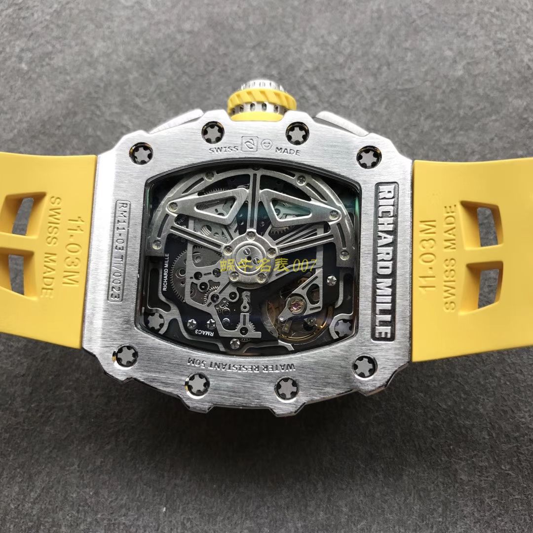 KV Factory 全新RICHARD MILLE复刻理查德米尔RM 11-03钛钢款 wrist watch  / KV01103H
